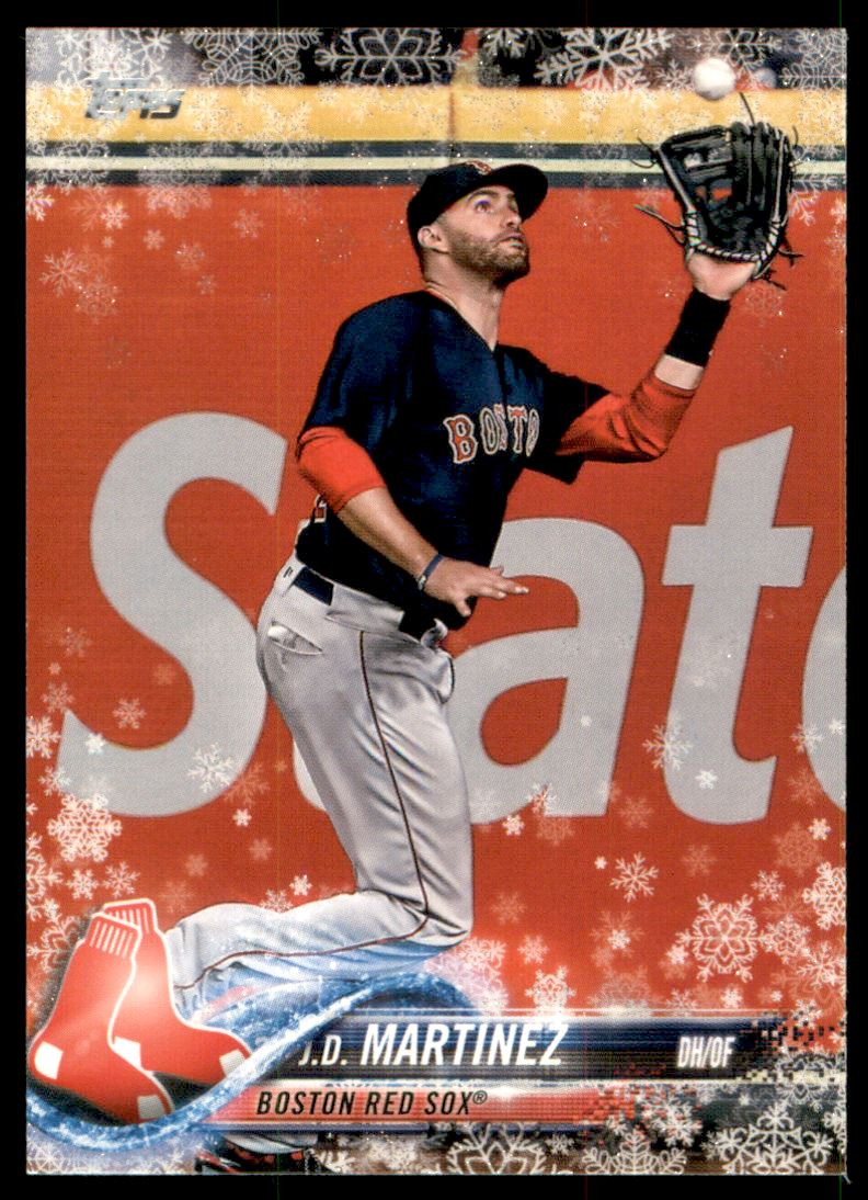 2018 Topps Walmart Holiday Snowflake Metallic #HMW160 J.D. Martinez