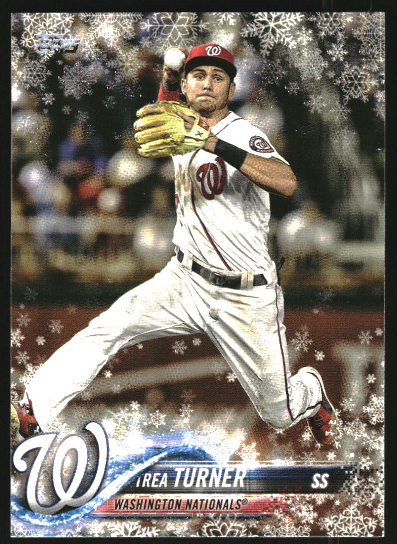 2018 Topps Walmart Holiday Snowflake Metallic #HMW186 Trea Turner