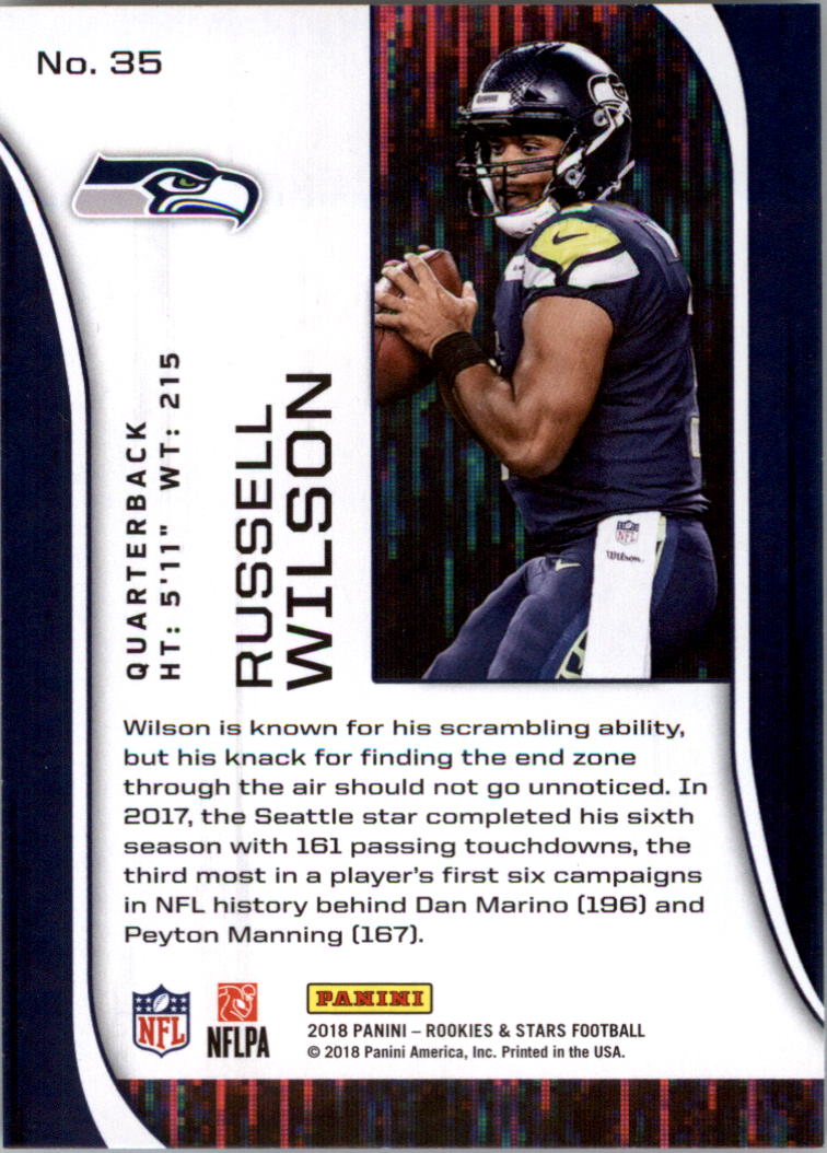 2018 Rookies and Stars Red #35 Russell Wilson back image