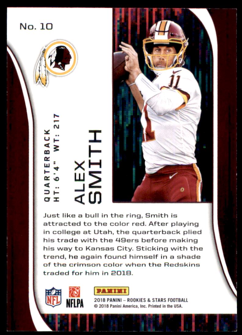 2018 Rookies and Stars True Blue #10 Alex Smith back image