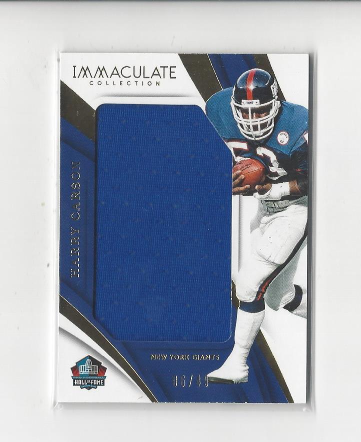2018 Immaculate Collection HOF Jerseys #8 Harry Carson