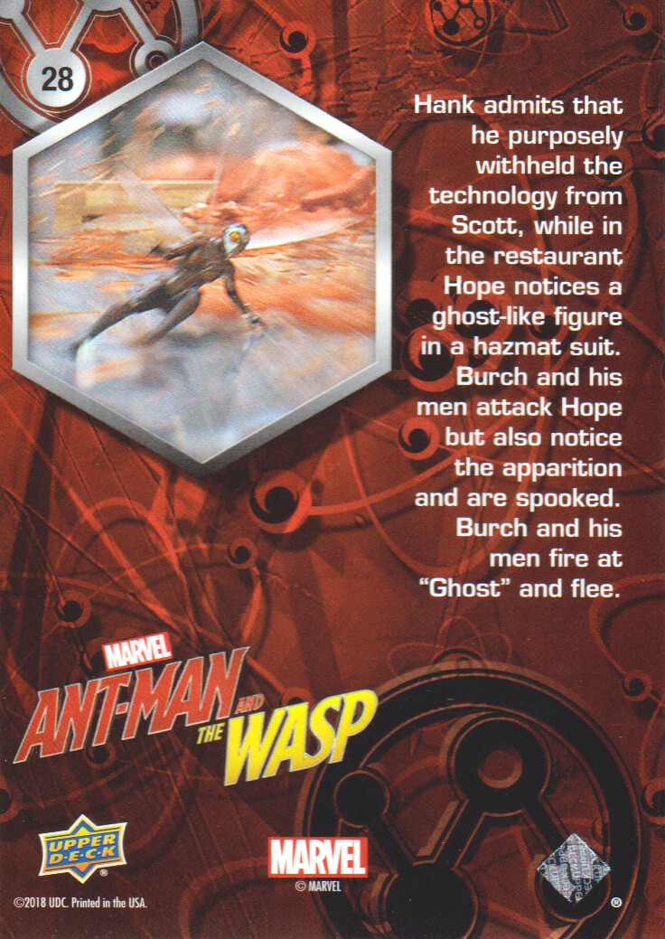 2018 Upper Deck Ant-Man and the Wasp #28 In The Kitchen back image