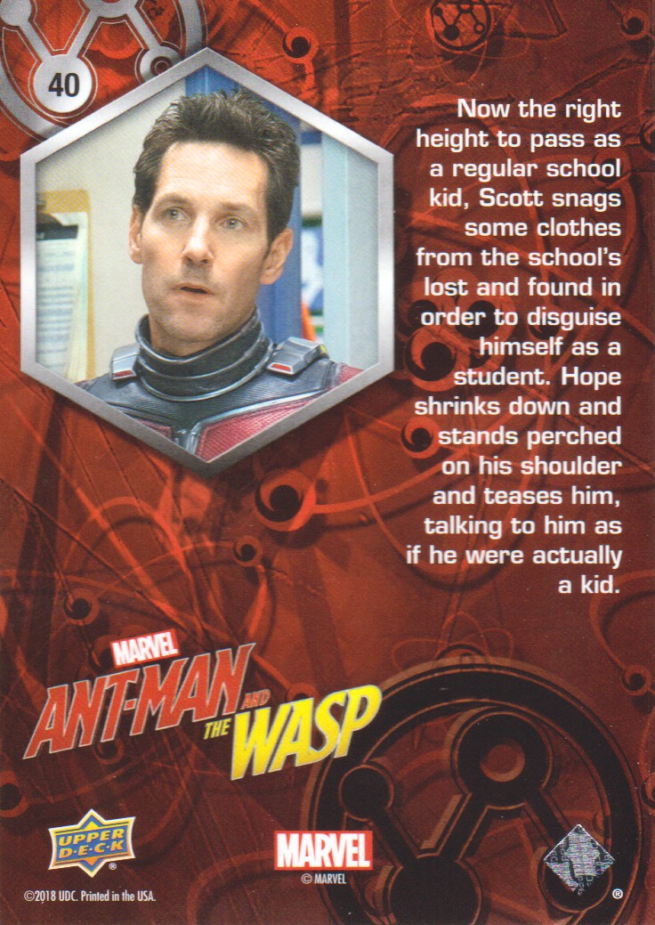 2018 Upper Deck Ant-Man and the Wasp #40 Kid Size back image