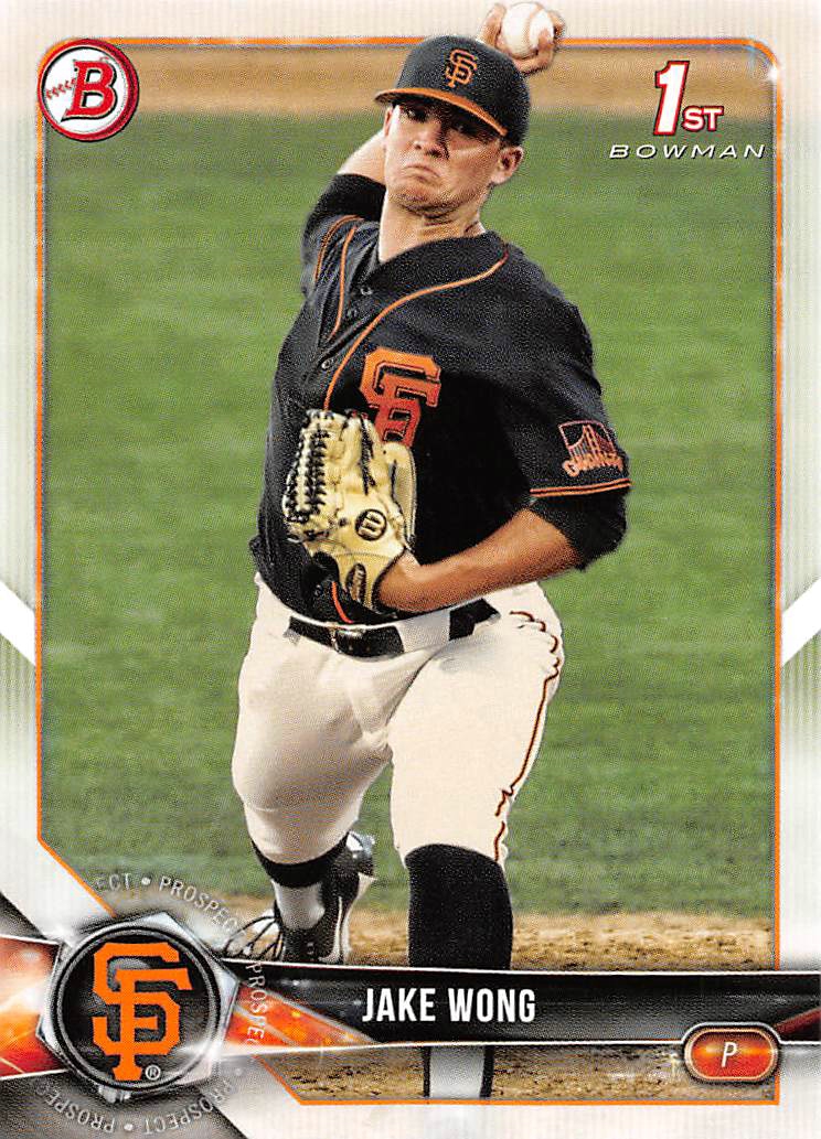 2018 Bowman Draft #BD55 Jake Wong