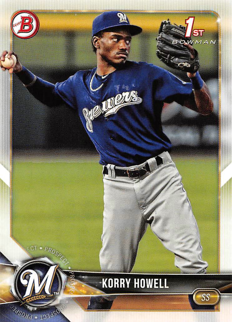 2018 Bowman Draft #BD61 Korry Howell