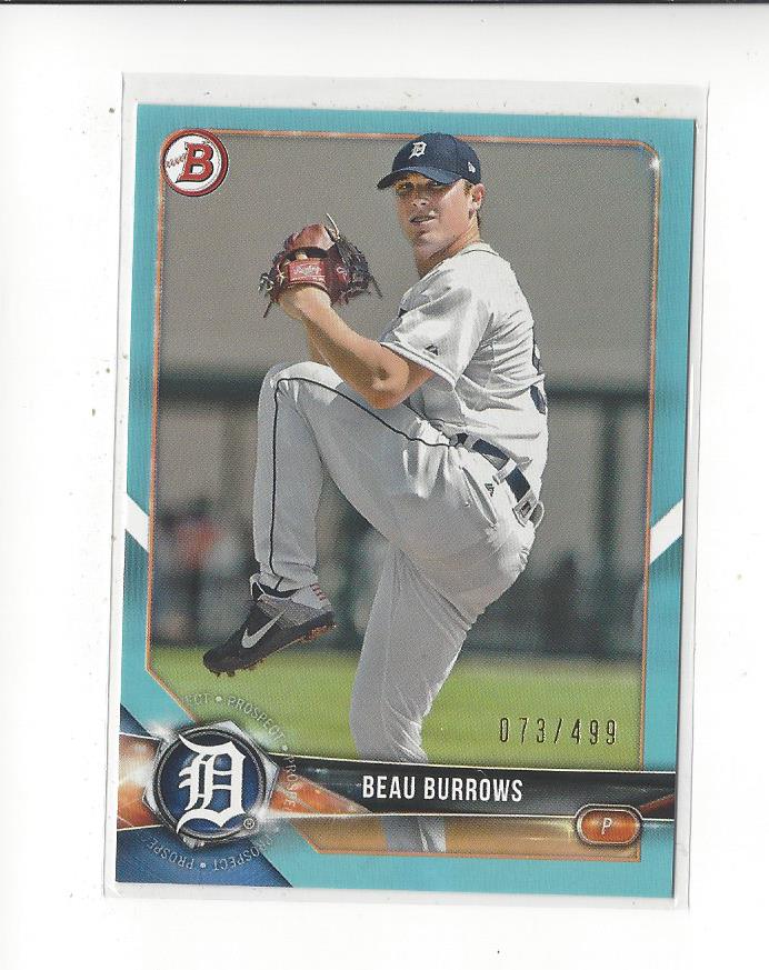 2018 Bowman Draft Sky Blue #BD26 Beau Burrows