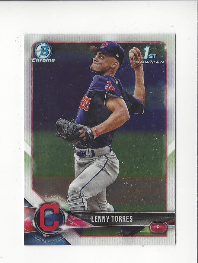 2018 Bowman Chrome Draft #BDC8 Lenny Torres