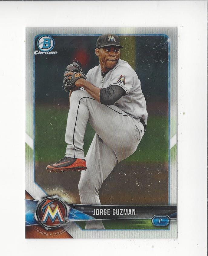 2018 Bowman Chrome Draft #BDC66 Jorge Guzman