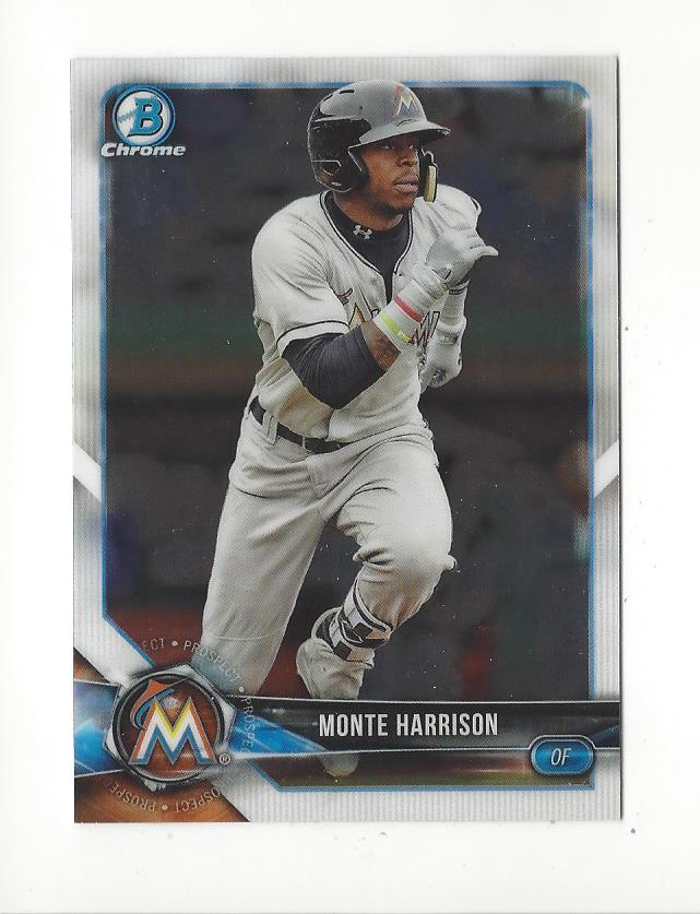 2018 Bowman Chrome Draft #BDC71 Monte Harrison