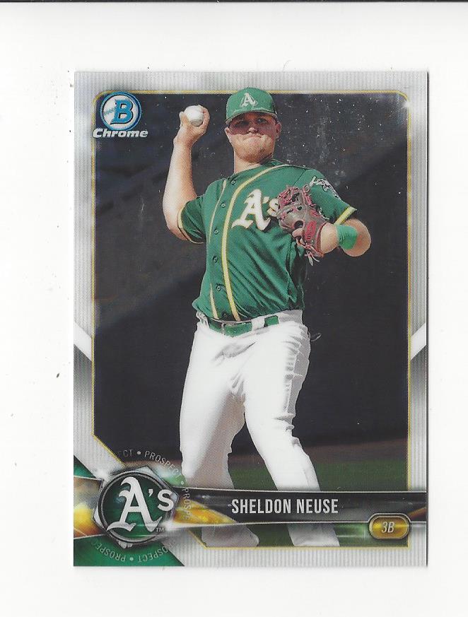 2018 Bowman Chrome Draft #BDC123 Sheldon Neuse