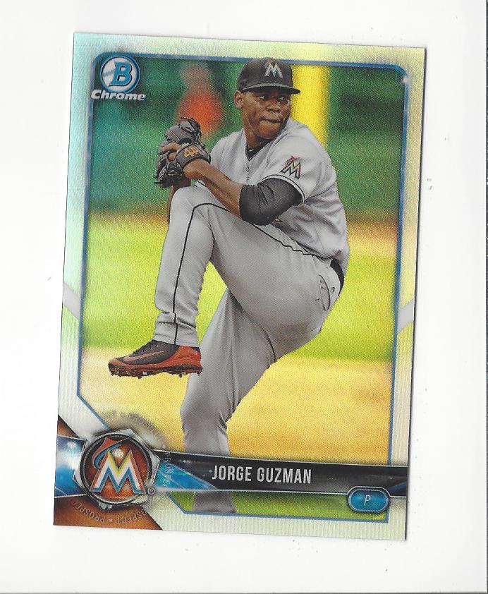 2018 Bowman Chrome Draft Refractors #BDC66 Jorge Guzman