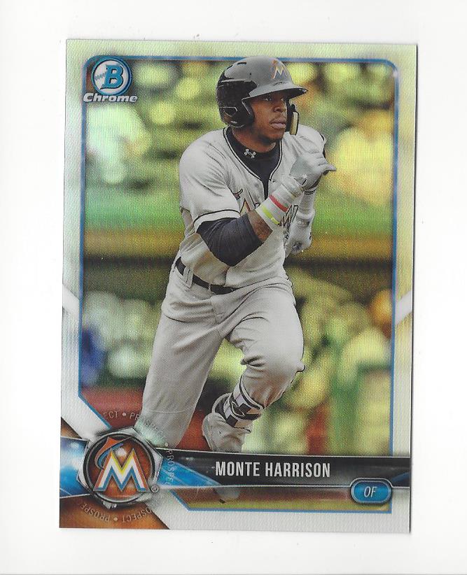 2018 Bowman Chrome Draft Refractors #BDC71 Monte Harrison