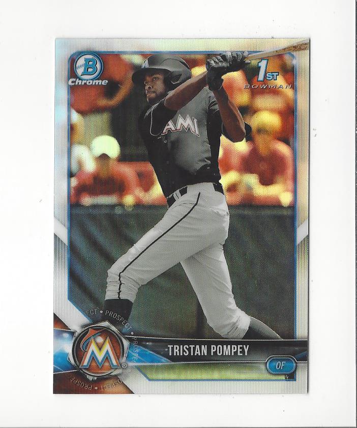2018 Bowman Chrome Draft Refractors #BDC129 Tristan Pompey