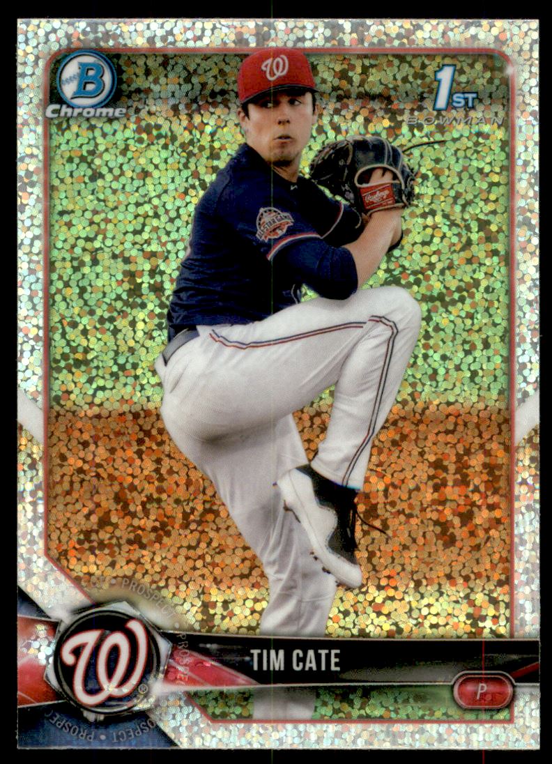 2018 Bowman Chrome Draft Sparkle Refractors #BDC12 Tim Cate
