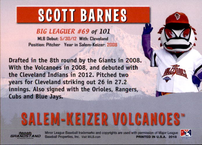 2018 Salem Keizer Volcanoes 20 Years Of Success 69 Scott Barnes