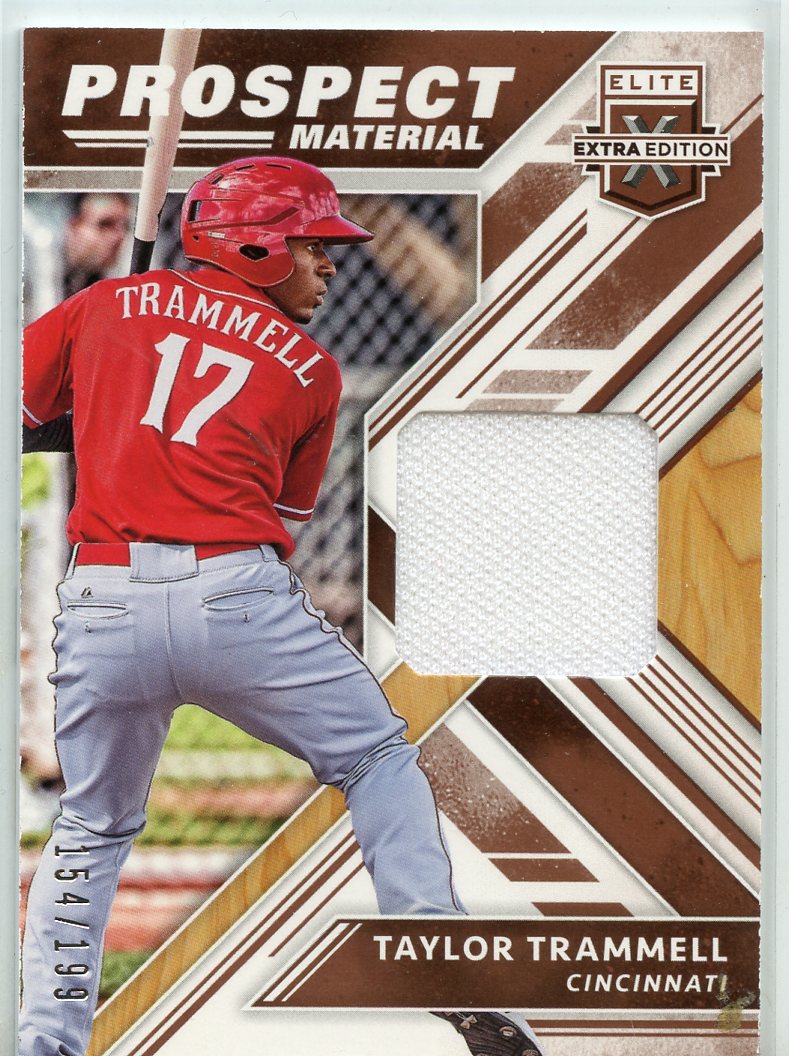 2018 Elite Extra Edition Prospect Materials #3 Taylor Trammell