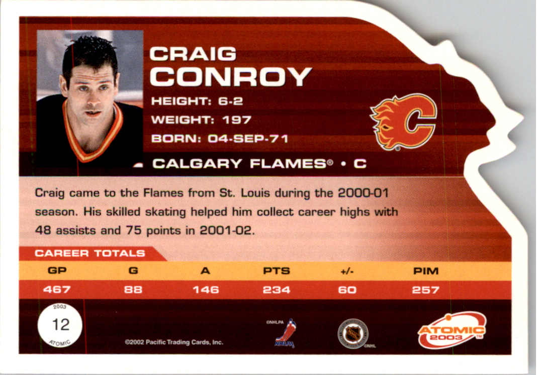 2002-03 Atomic Red #12 Craig Conroy back image