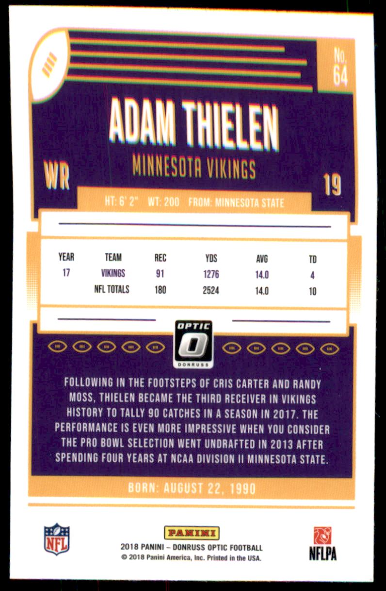 2018 Donruss Optic #64 Adam Thielen