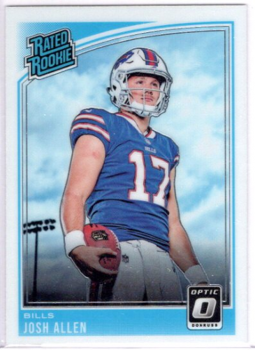 JOSH ALLEN 2018 Donruss #1 Draft Pick RATED Rookie Card RC Buffalo