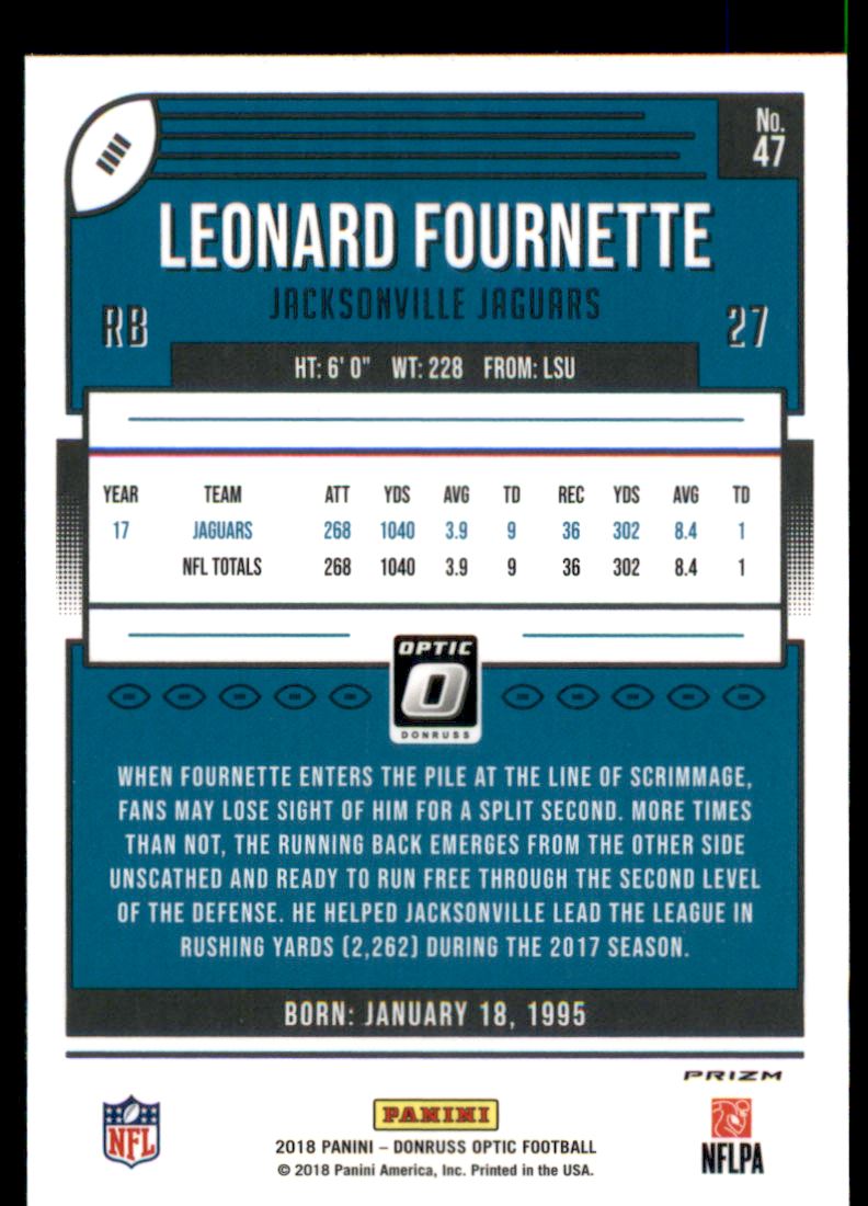 2018 Donruss Optic Holo #47 Leonard Fournette