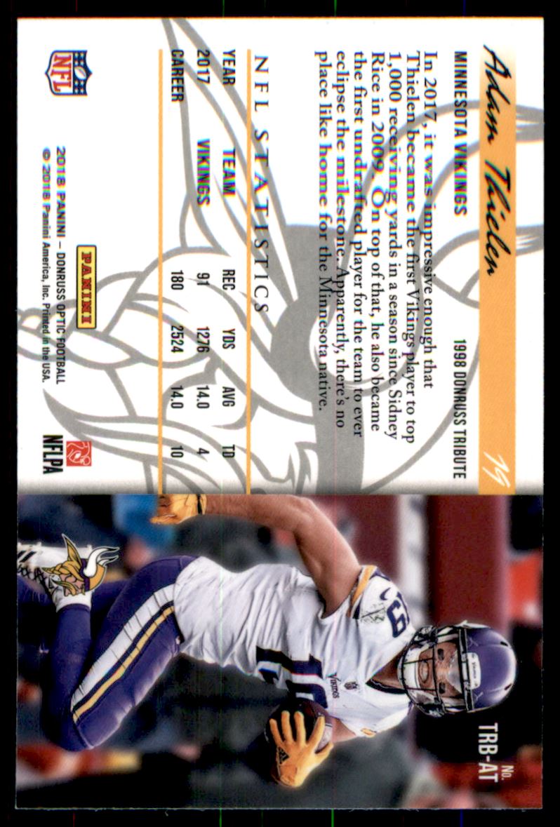 2018 Donruss Optic '98 Tribute #9 Adam Thielen