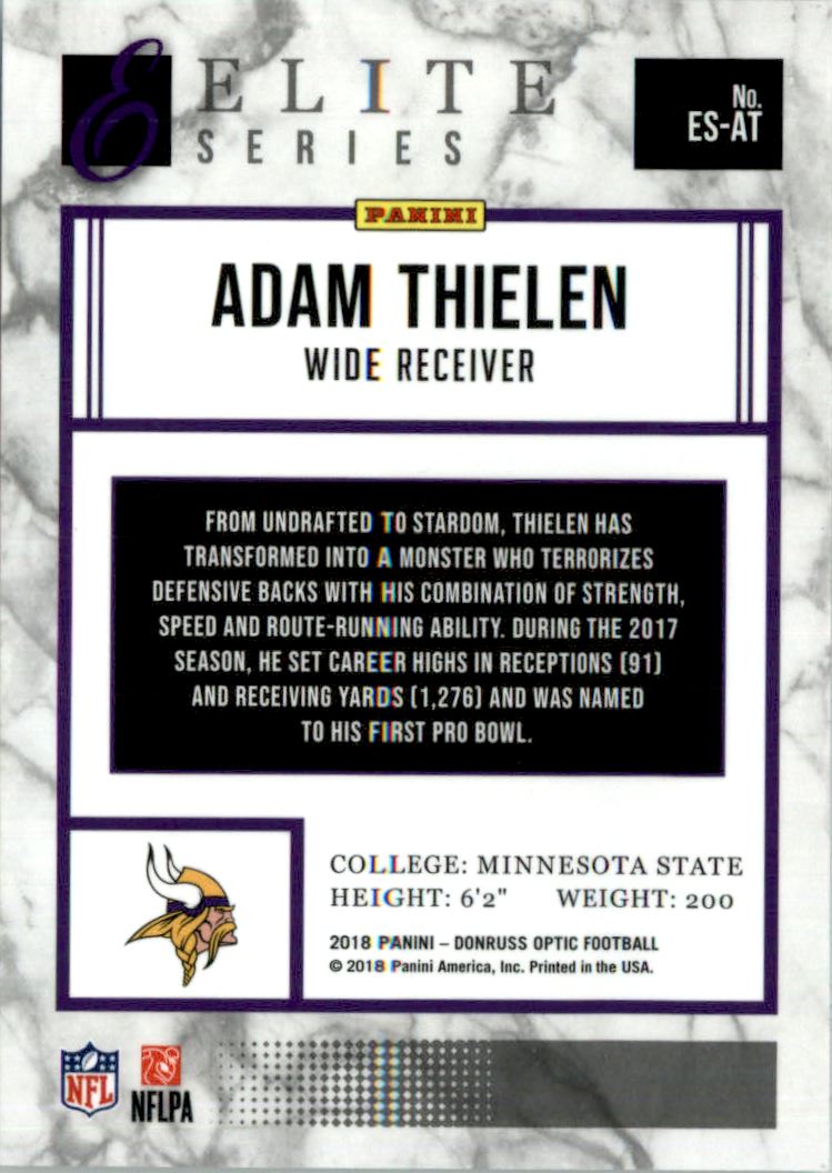 2018 Donruss Optic Elite Series #14 Adam Thielen