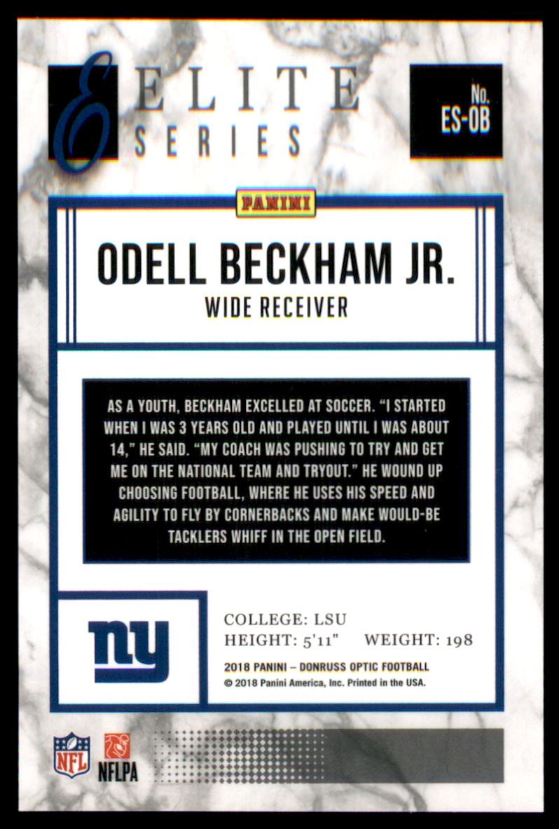 2018 Donruss Optic Elite Series #19 Odell Beckham Jr.