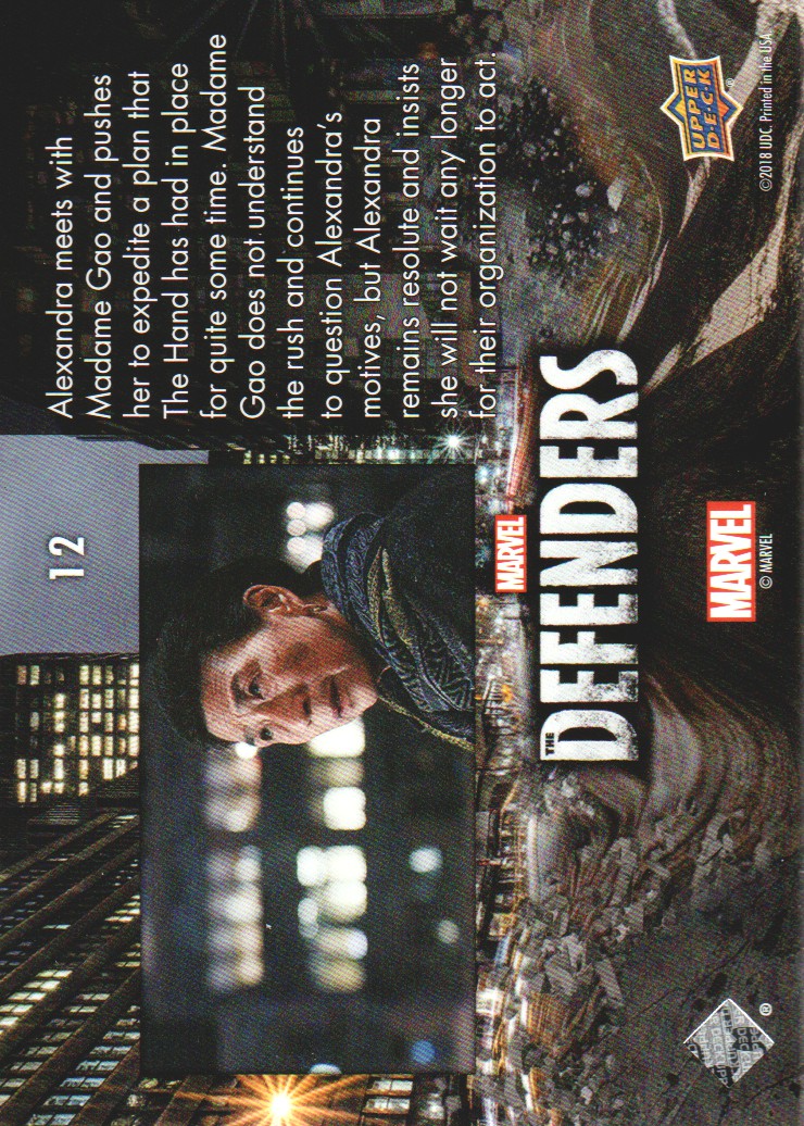 2018 Upper Deck The Defenders #12 As you Requested back image