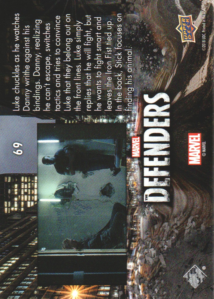 2018 Upper Deck The Defenders #69 Luke Cage and The Iron Fist back image