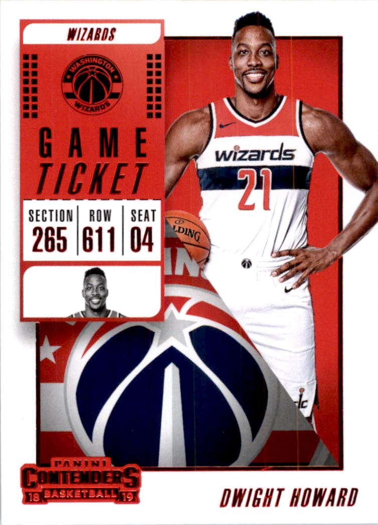 2018-19 Panini Contenders Game Ticket Red #89 Dwight Howard