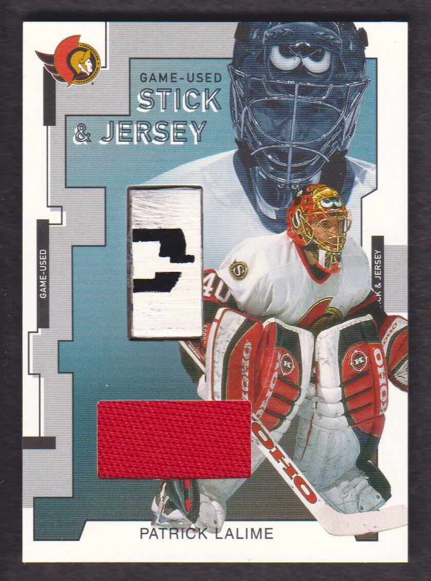 2002-03 Between the Pipes Stick and Jerseys #24 Patrick Lalime