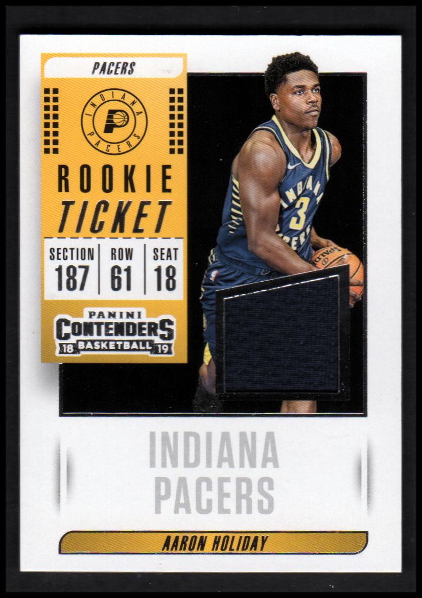 2018-19 Panini Contenders Rookie Ticket Swatches #18 Aaron Holiday