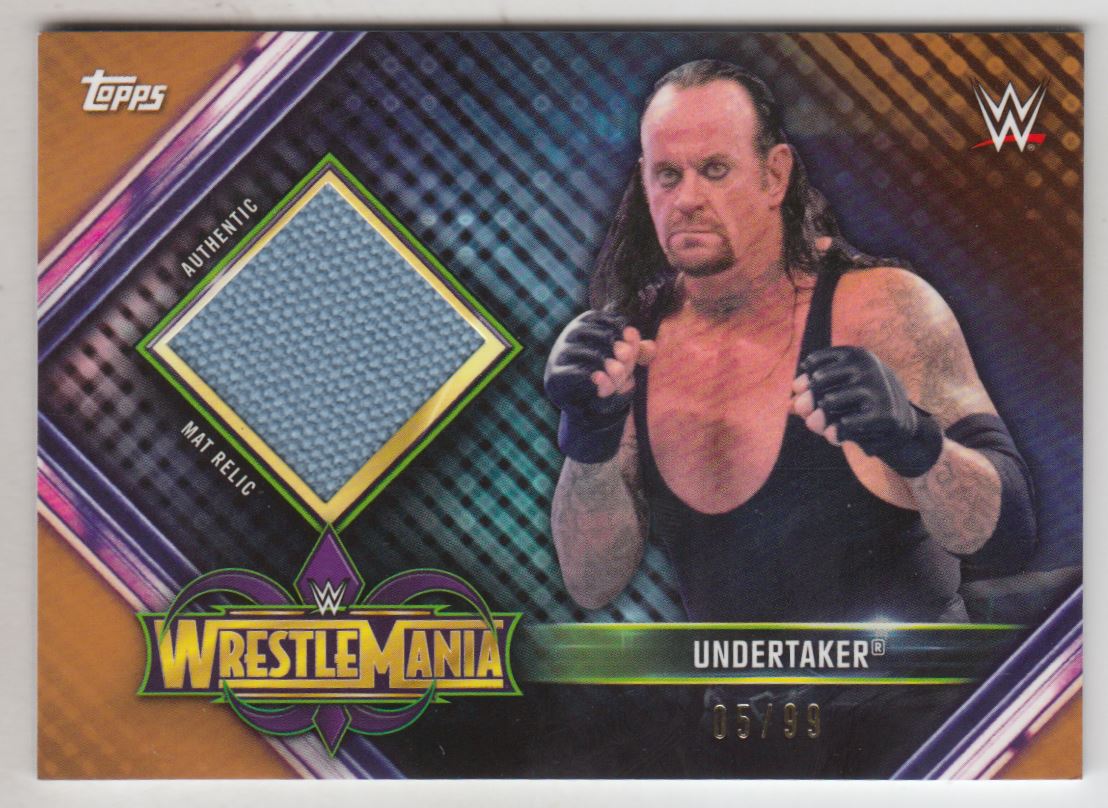 2019 Topps WWE Road to WrestleMania Mat Relics Bronze #MRUN Undertaker