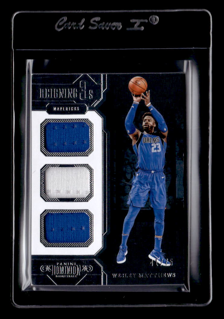2018-19 Panini Dominion Reigning Threes Relics #18 Wesley Matthews