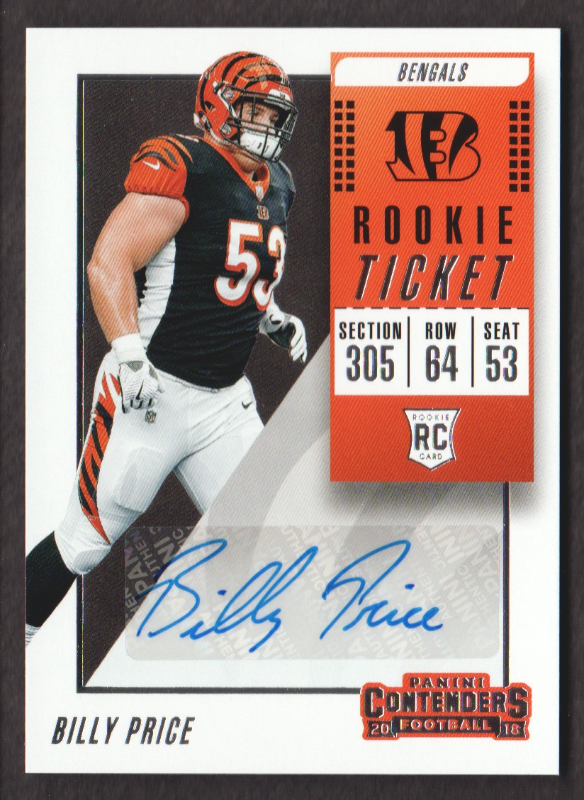 2018 Panini Contenders #236 Billy Price AU RC