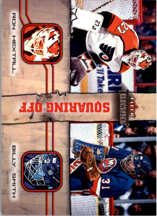 2002-03 Fleer Throwbacks Squaring Off #9 Ron Hextall/Billy Smith