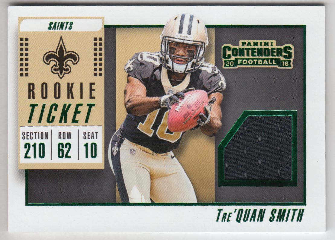 2018 Panini Contenders Rookie Ticket Swatches Variation #27 Tre'Quan Smith