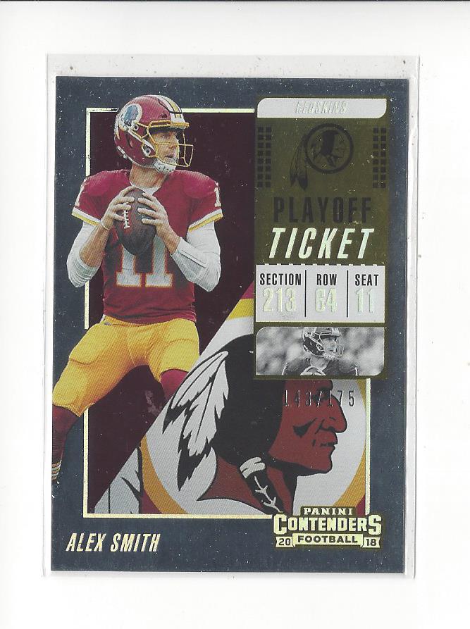 2018 Panini Contenders Playoff Ticket #1 Alex Smith