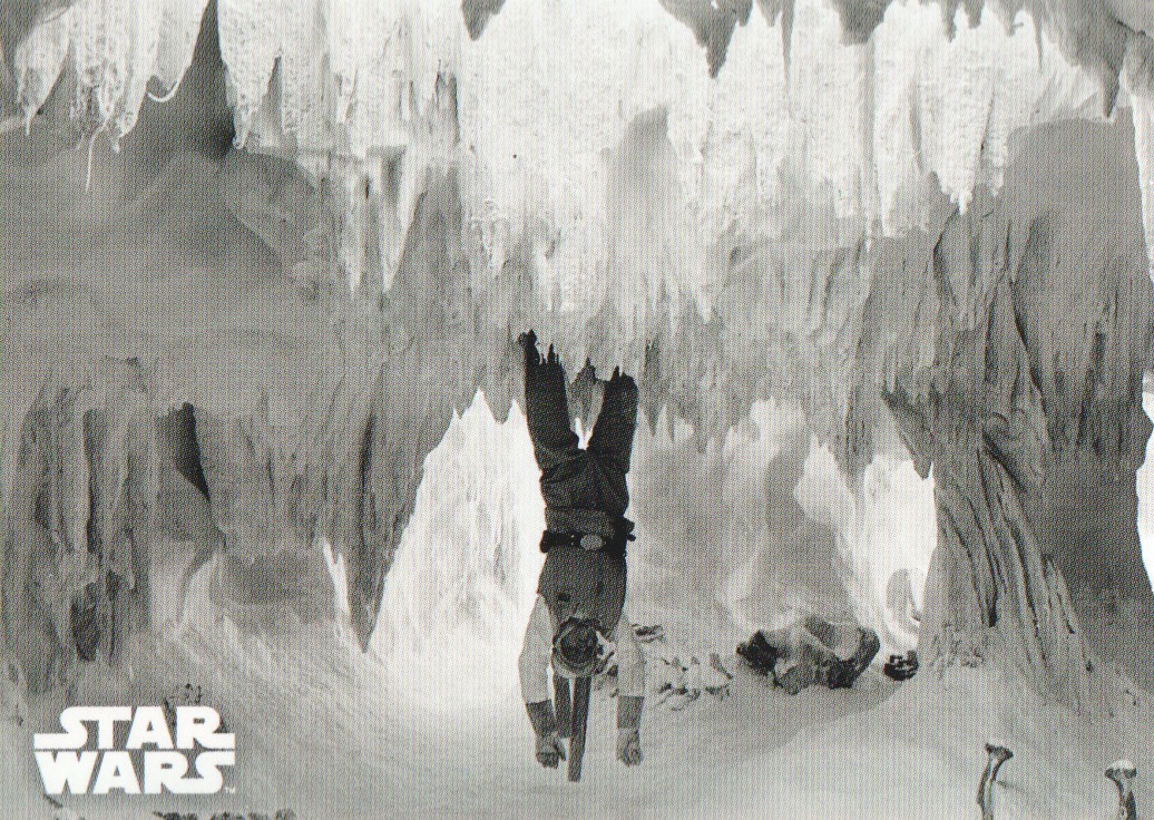 2019 Topps Star Wars Empire Strikes Back Black and White #7 Within the Wampa Lair