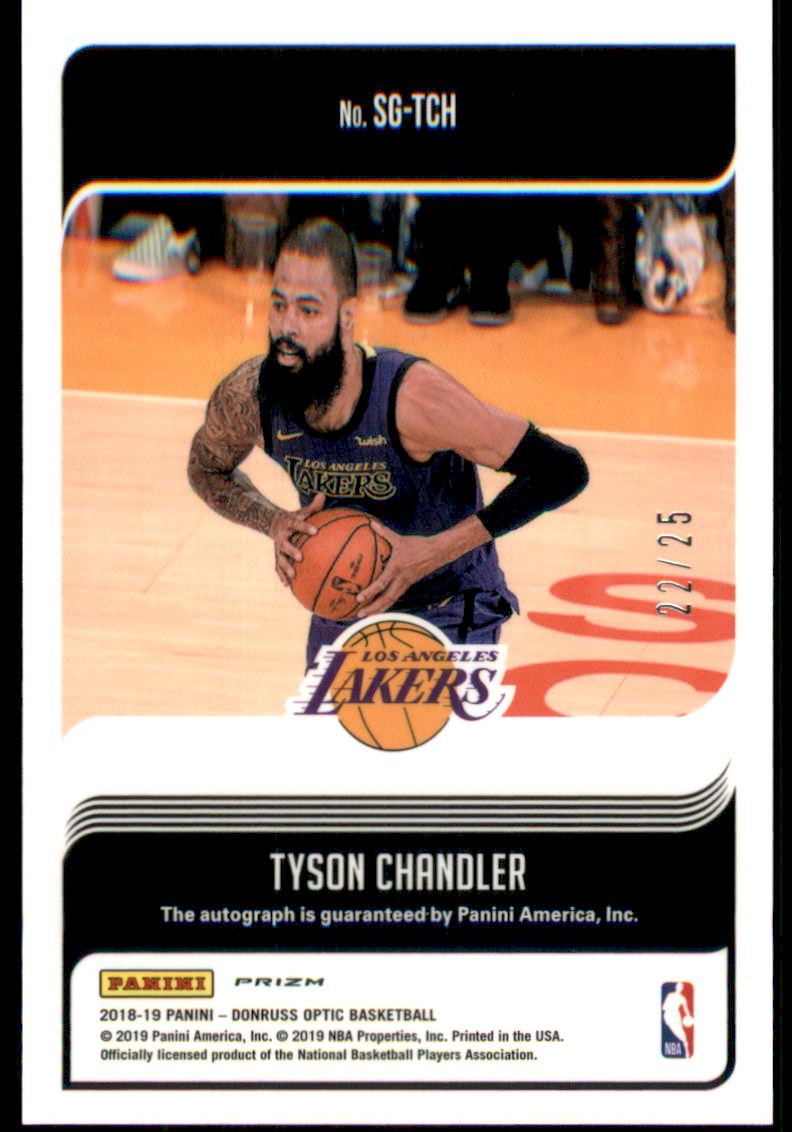 2018-19 Donruss Optic Signature Series Pink #6 Tyson Chandler