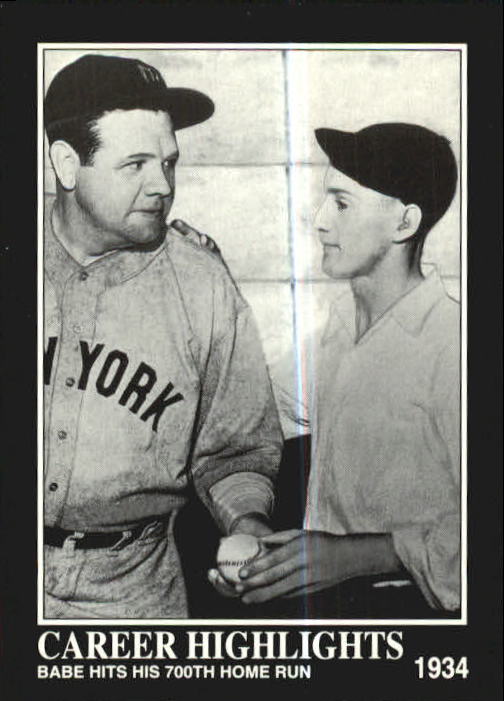 1992 Megacards Babe Ruth #91 Babe Ruth CAREER HIGHLIGHTS R11352* - NM-MT