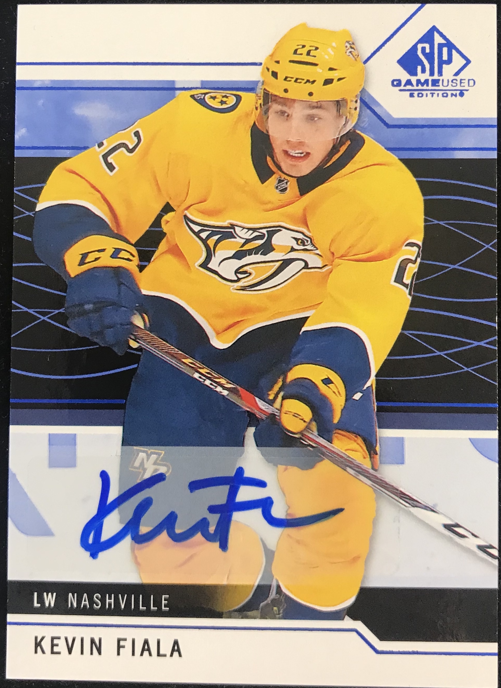 2018-19 SP Game Used Autographs Blue #84 Kevin Fiala F