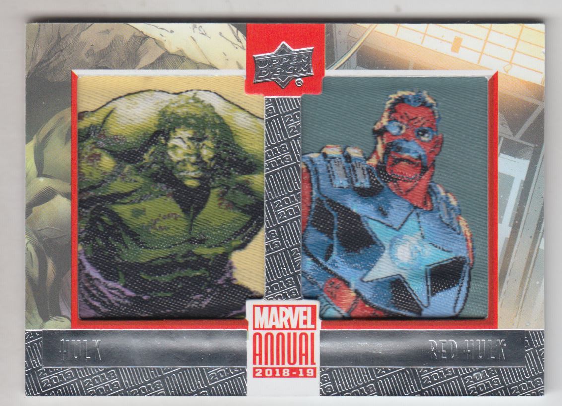 2018-19 Upper Deck Marvel Annual Dual Patches #PD14 Hulk/Red Hulk