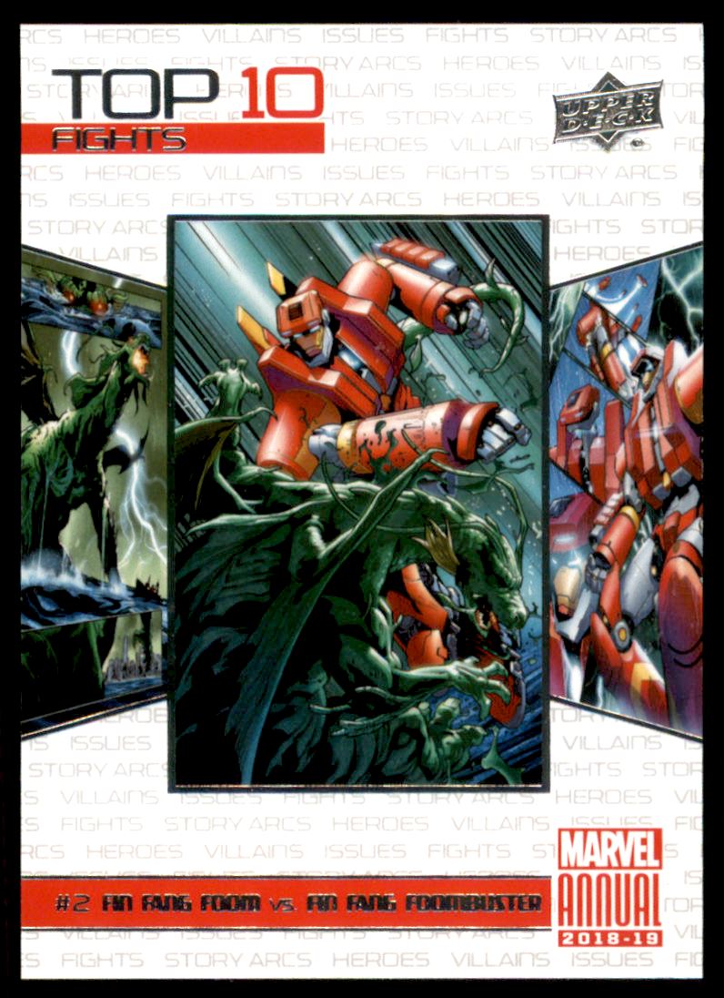 2018-19 Upper Deck Marvel Annual Top 10 Fights #TF2 Fin Fang Foom vs ...