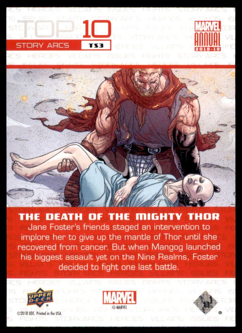 201819 Upper Deck Marvel Annual Top 10 Story Arcs TS4 The Immortal