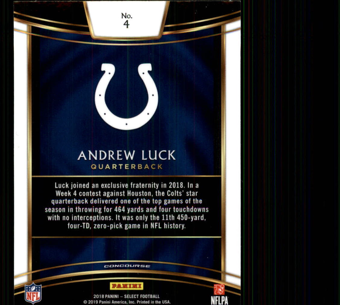 2018 Select #4 Andrew Luck back image