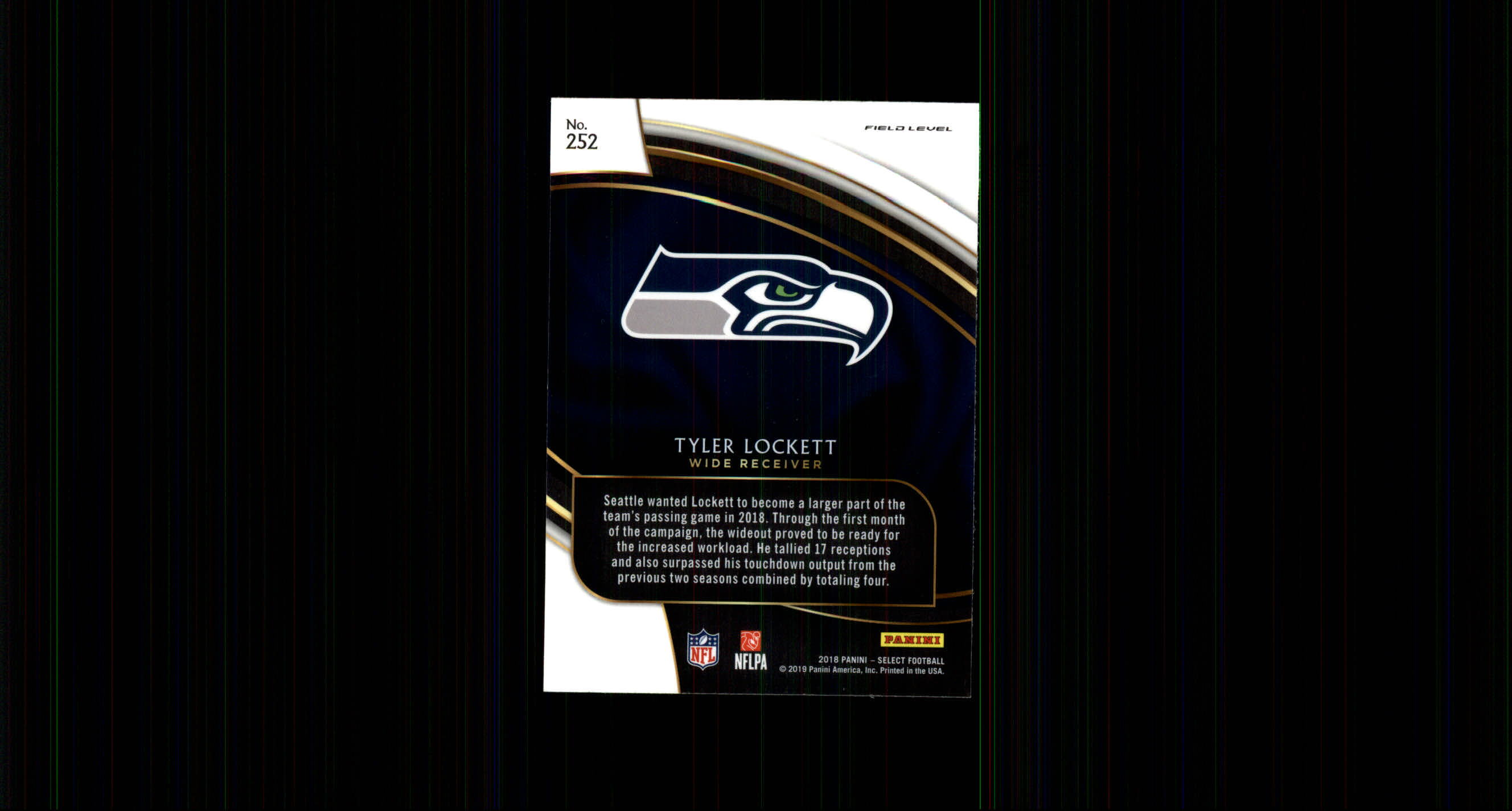2018 Select #252 Tyler Lockett back image