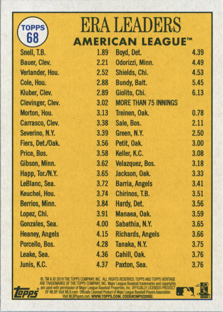 2019 Topps Heritage Baseball Card Pick (Base) 1-250