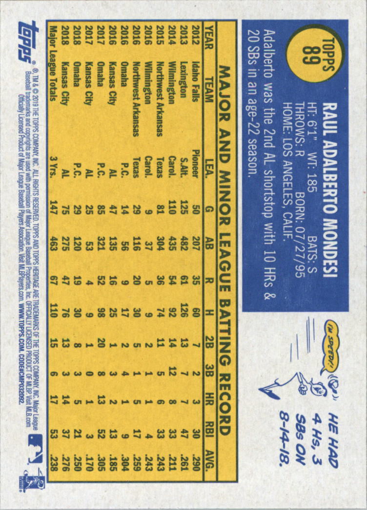 2019 Topps Heritage Baseball Card Pick (Base) 1-250