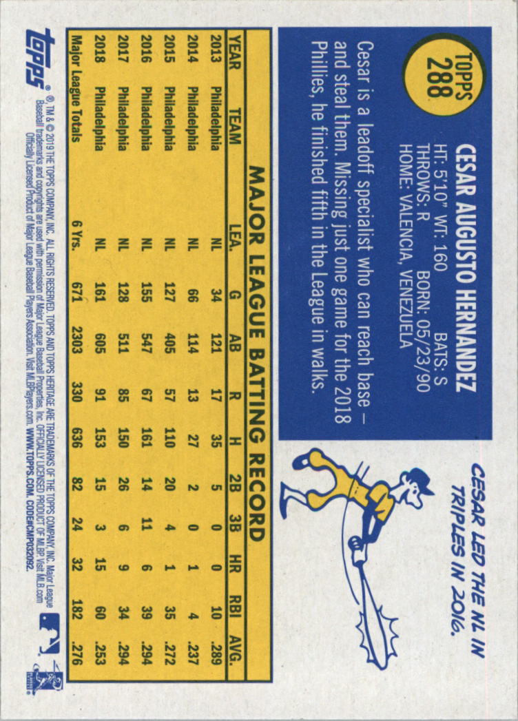 2019 Topps Heritage Baseball Card Pick (Base) 251-546